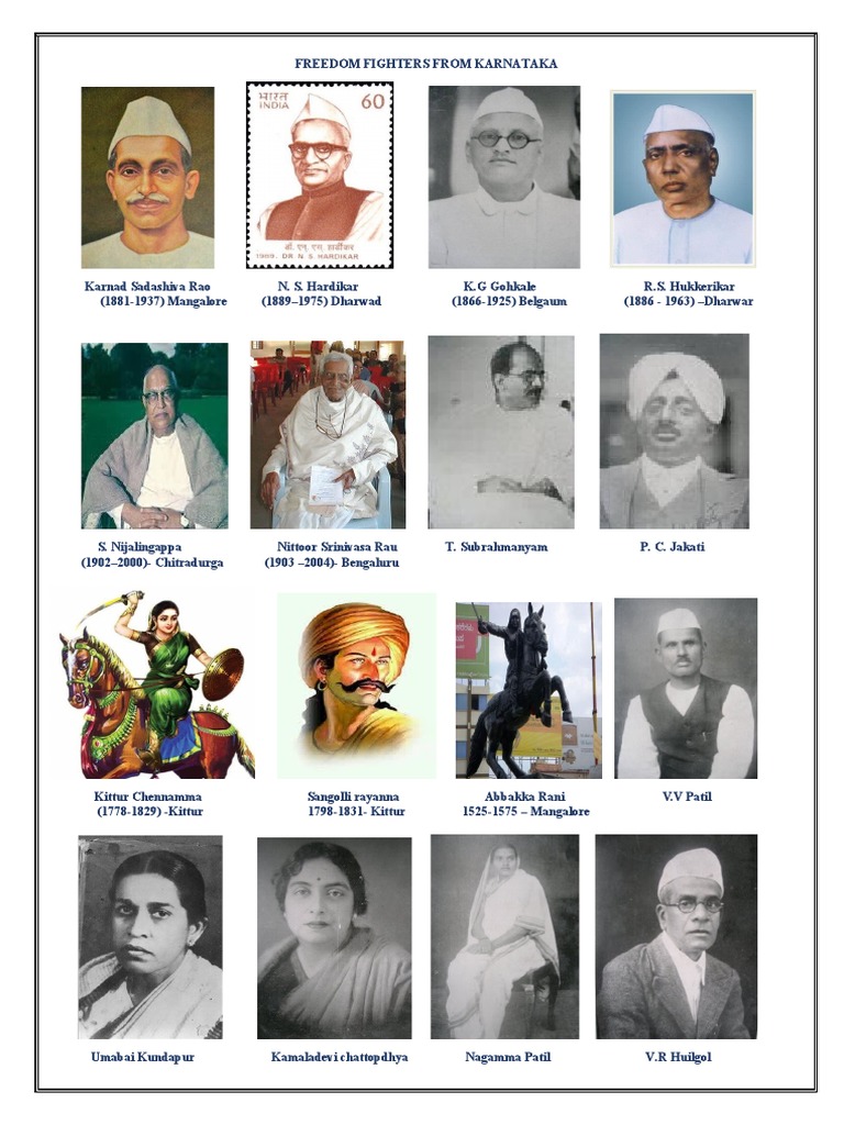 essay on freedom fighters of karnataka in kannada