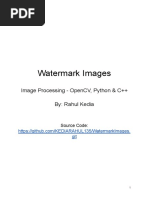 Watermark Images: Image Processing - Opencv, Python & C++ By: Rahul Kedia