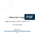 Watermark Images: Image Processing - Opencv, Python & C++ By: Rahul Kedia