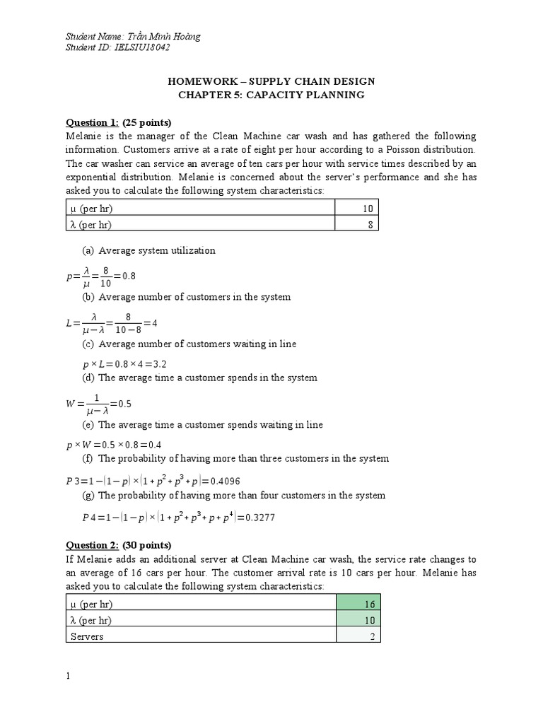 Capacity Planning in Supply Chain Management | PDF | Business | Economies