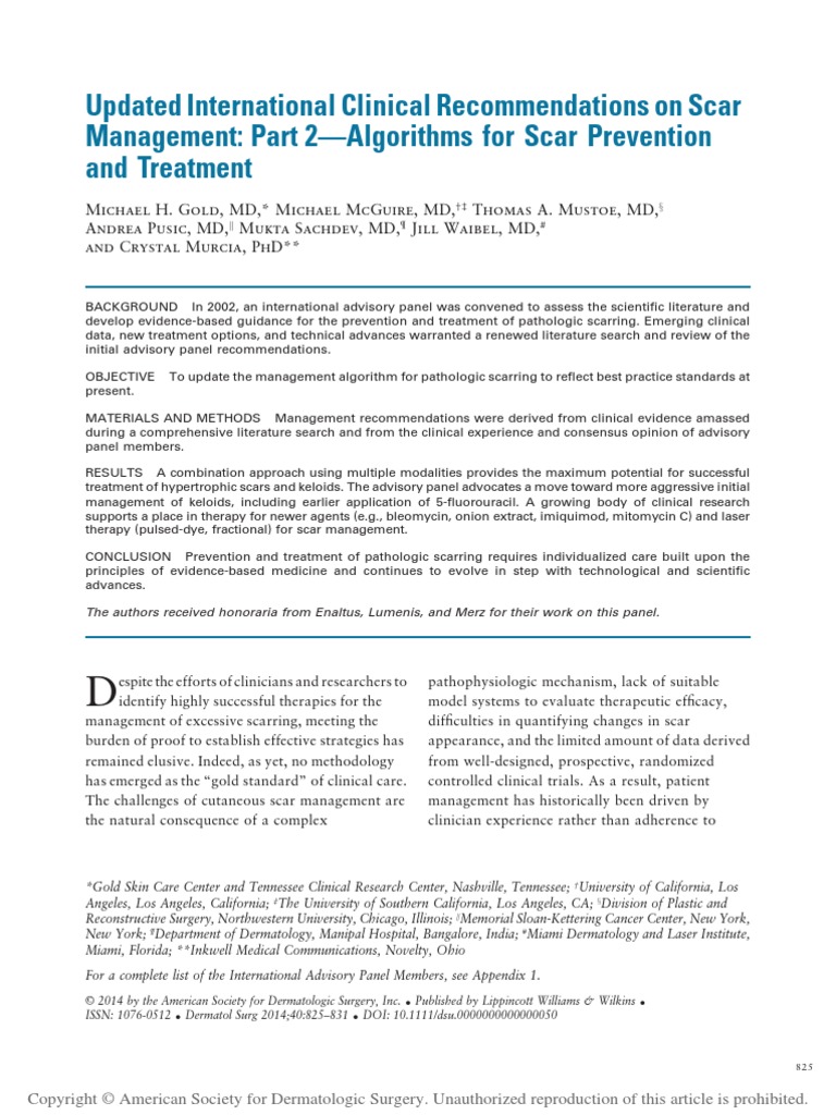 2014 ASDS Guideline Updated International Clinical On.2