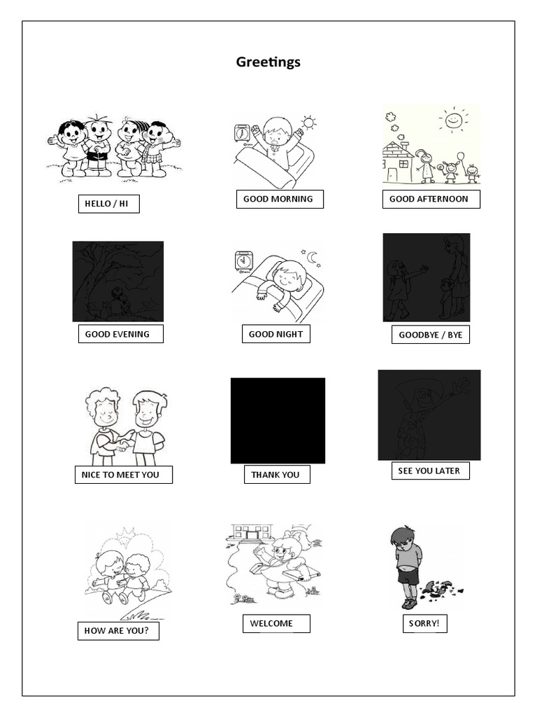 Greetings: Good Afternoon Good Morning Hello / Hi | PDF | Cooking, Food ...