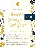 Graduation 2021 Invatation