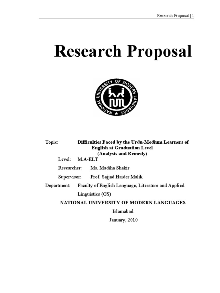 research proposal sample translation studies