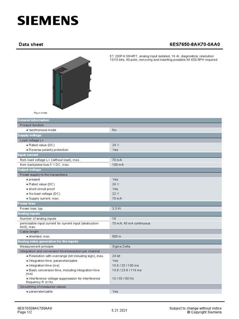 6ES76508AK700AA0 Datasheet en | PDF
