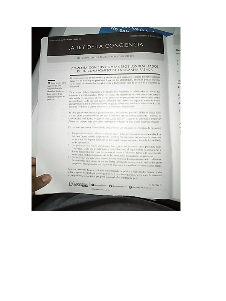 Ley de La Conciencia, Responsabilidad e Intencionalidad | PDF ...