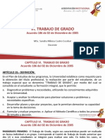 Normatividad Traabjo de Grado Acuerdo 186 - 2005