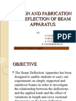 Design and Fabrication of Deflection of Beam Apparatus