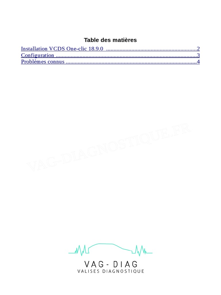 Installation VCDS 18.9.0 Guide Pratique | PDF | USB | Pilote informatique