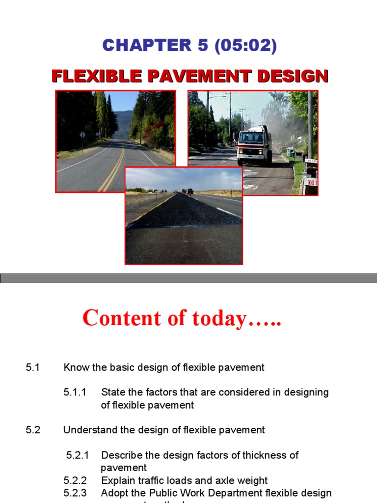CHAPTER 5 (05:02) : Flexible Pavement Design | PDF | Road Surface ...