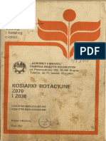 Instrukcja Obsługi I Katalog Części, Kosiarka Rotacyjna, ZO70, ZO36