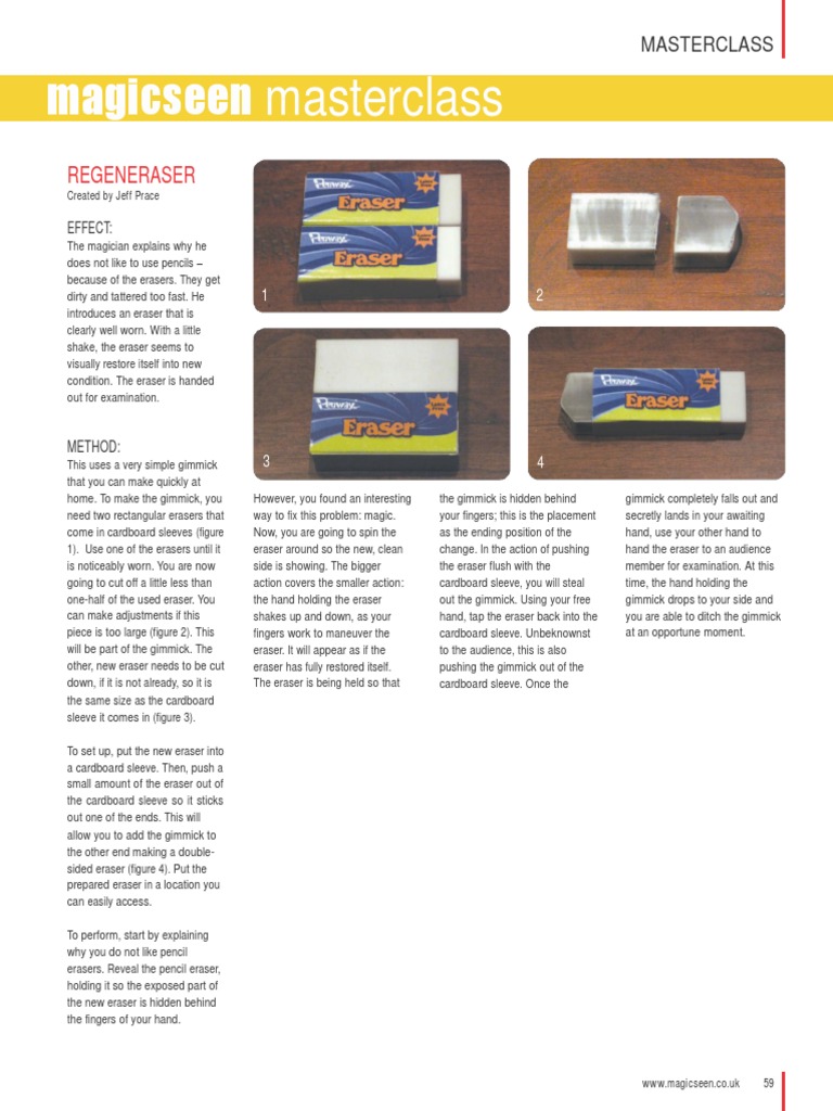 Eraser Restoration Magic Trick | PDF
