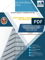 Universidad Nacional de Moquegua: Monitoreo Y Evaluacion de Proyectos