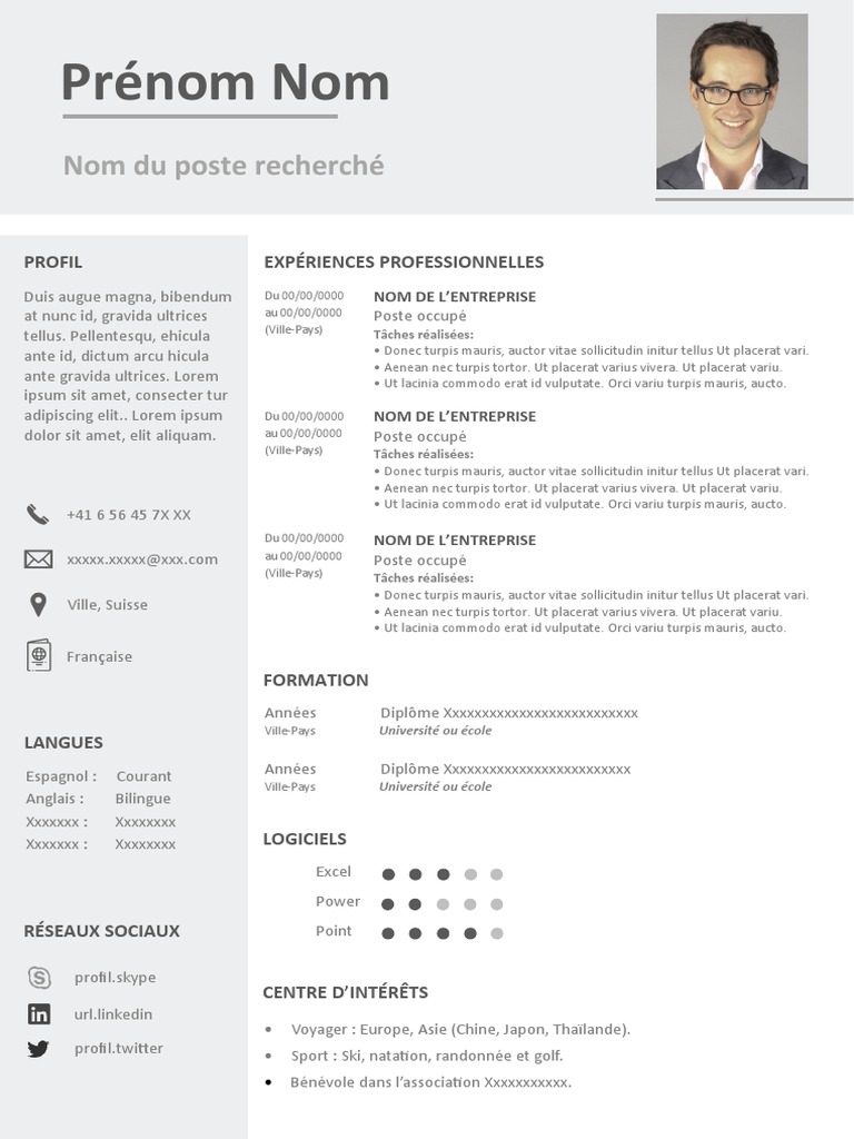 119 Modele CV Suisse | PDF | Des sports | Science