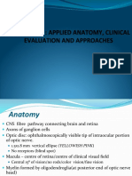 Optic Nerve Applied Anatomy, Clinical Evaluation and Approaches