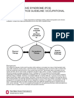 Postconcussive Syndrome (PCS) Clinical Practice Guideline: Occupational Therapy