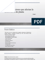 Factores que afectan la distribución de planta