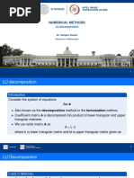 Numerical Methods: LU Decomposition