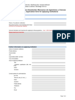 Programa de Beca para Estudiantes Mexicanos de Ingenierias y Ciencias Naturales - Application Form For Applying Institutions