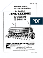 Mazone: Instruction Manual and Seed Rate Setting Chart For Seed Drill
