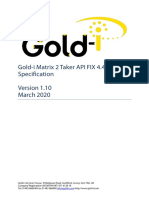 Gold-I Matrix 2 Taker API FIX 4.4 Message Spec - V1.10