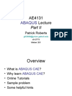 ABAQUS CAE Tutorial: 2D Plane Stress Beam Analysis