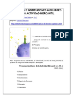 Personas e Instituciones Auxiliares de La Actividad Mercantil