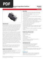 Micro Switch™ Basic Switches Line Guide: Features | PDF