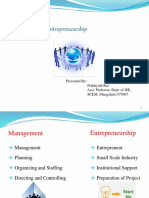 Management and Entrepreneurship - Presentation Slide by Prakhyath Rai