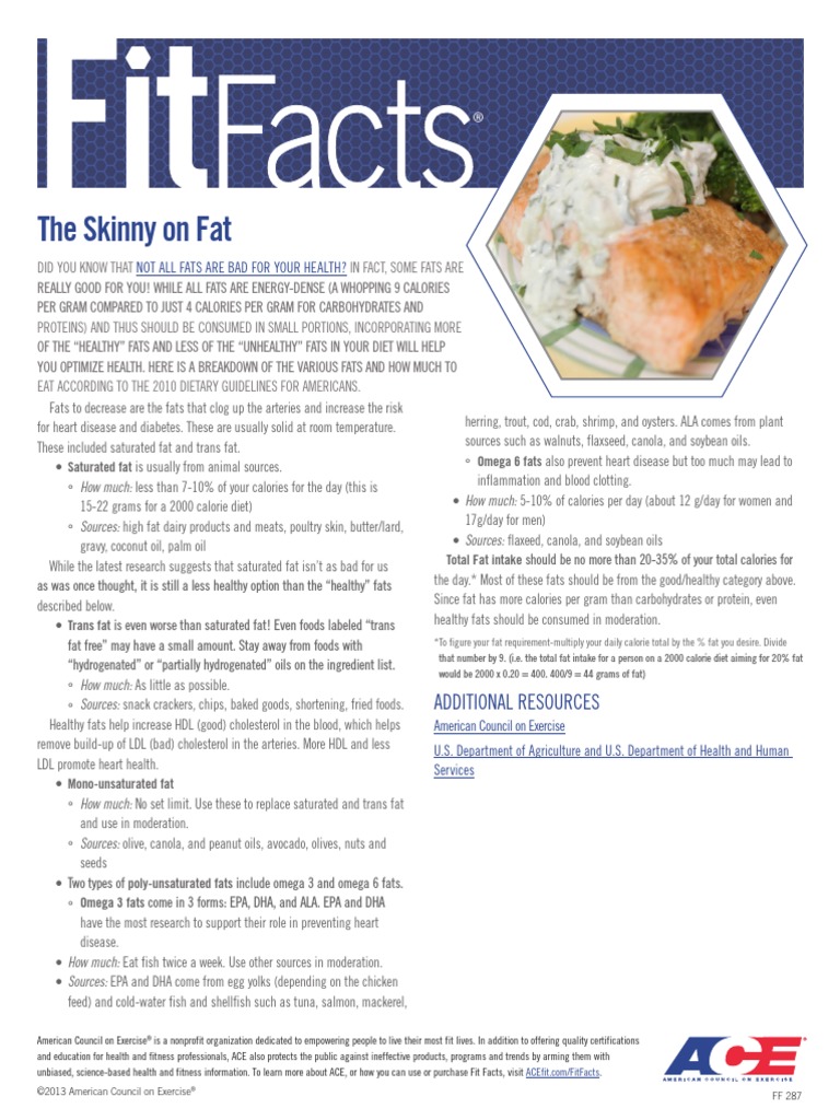 The Skinny On Fat: Not All Fats Are Bad For Your Health? | PDF