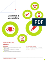 Aptis G&V Old WB Tests 1,2,3 and Answers