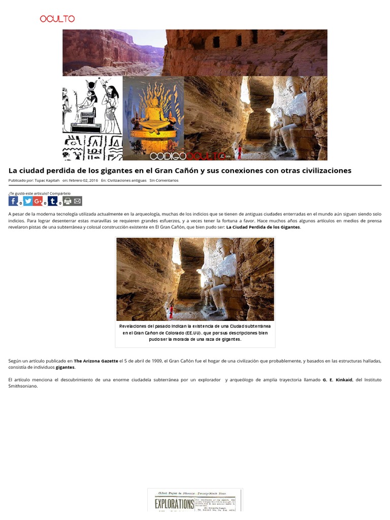 La Ciudad Perdida De Los Gigantes En El Gran Canon Y Sus Conexiones Con Otras Civilizaciones Web Pdf Gran Canon Arqueologia