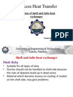 Selection of Shell and Tube Heat Exchanger