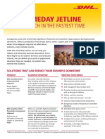 DHL Sameday Jetline: Global Reach in The Fastest Time
