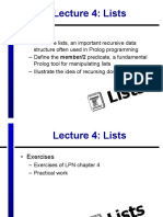 Lecture 4: Lists: - Theory