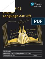 Pearson EdExcel IGCSE English Language Specifications