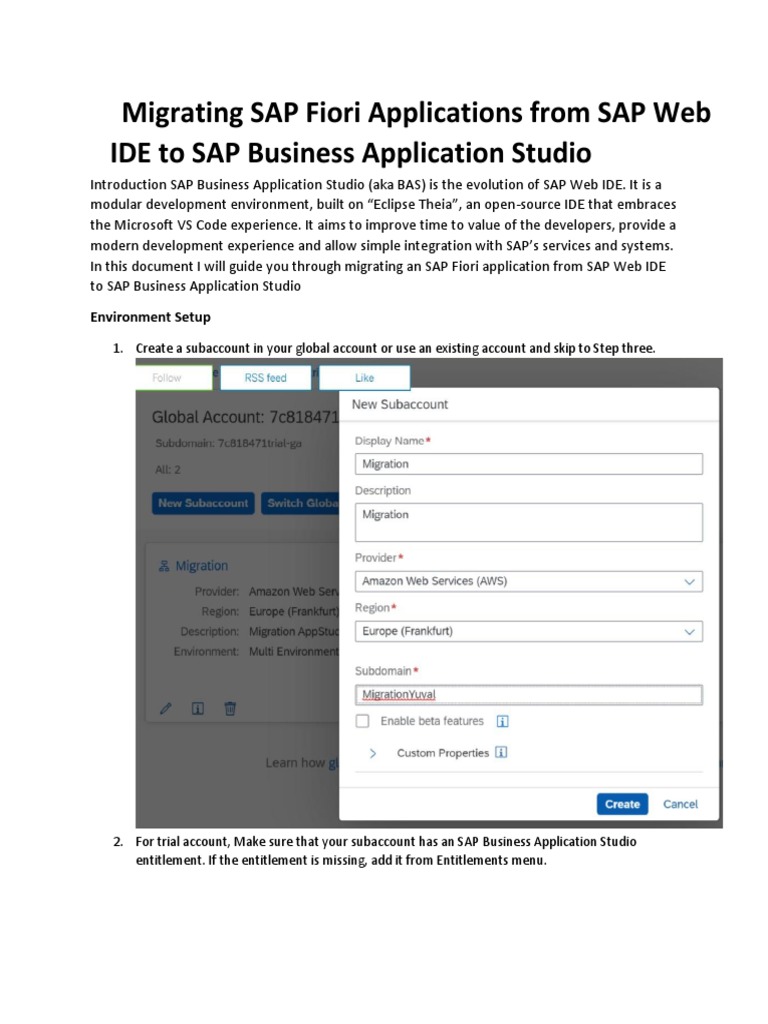 Migrating SAP Fiori Apps From SAP Web IDE To SAP BAS | PDF | Integrated ...