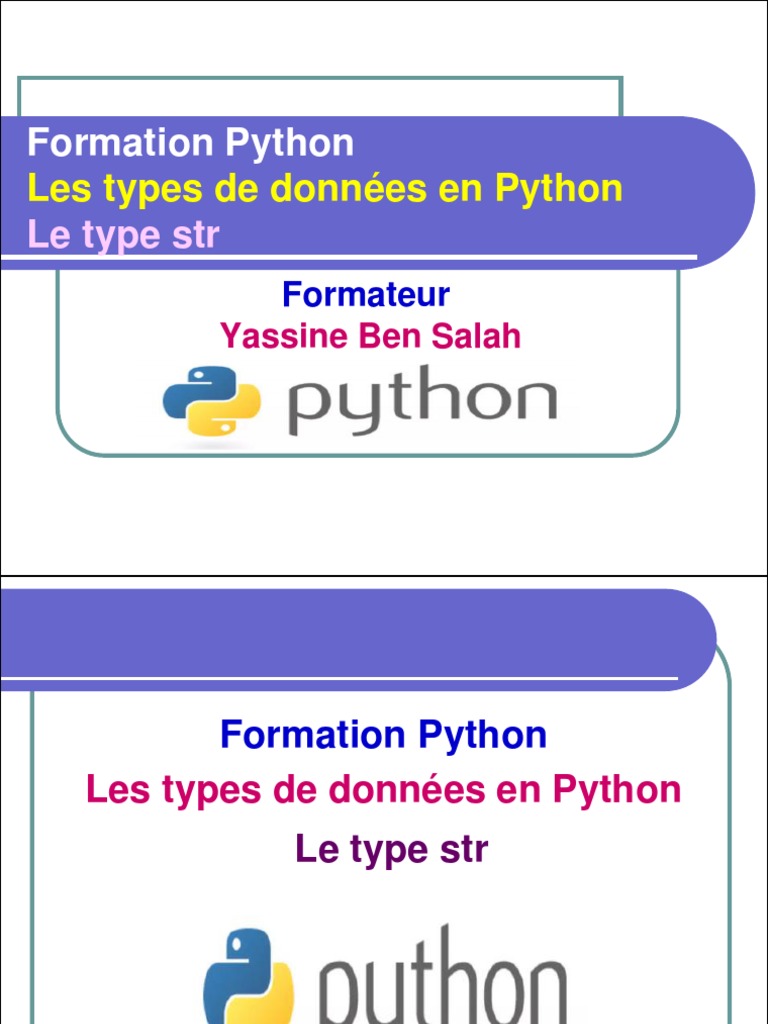 Comprendre le type str en Python | PDF | Python (Langage de ...