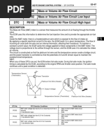 DTC P0100 Mass or Volume Air Flow Circuit DTC P0102 Mass or Volume Air Flow Circuit Low Input DTC P0103 Mass or Volume Air Flow Circuit High Input