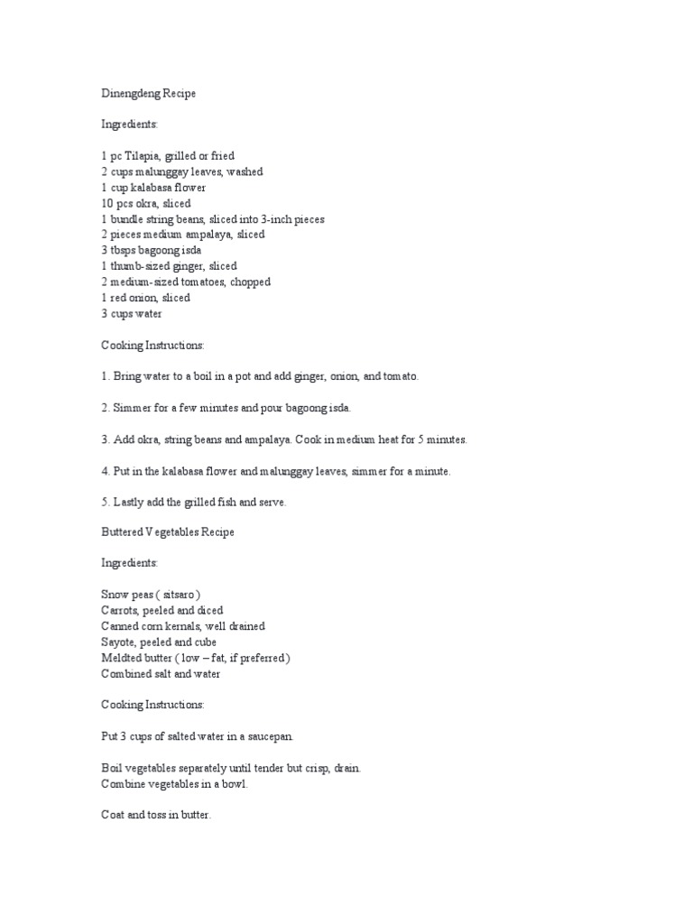 Vegetables Recipes | PDF | Cooking | Foods