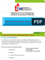 Types of Construction and Project Stages: Department of Civil Engineering Industrial University of HCM City