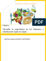 Origen y función de los alimentos