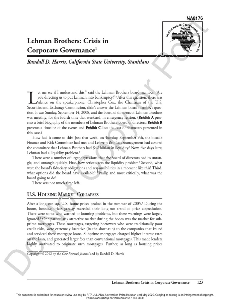 Lehman Brothers CS PDF Subprime Mortgage Crisis Lehman Brothers