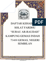 DAFTAR KEHADIRAN Solat Surau