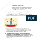 How Does The Coronavirus Spread