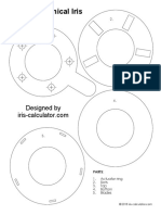 Paper Mechanical Iris Parts