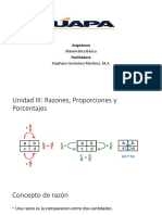 Unidad 3 Razones, Proporciones y Porcentajes