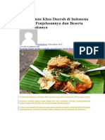 34 Makanan Khas Daerah di Indonesia Asalnya