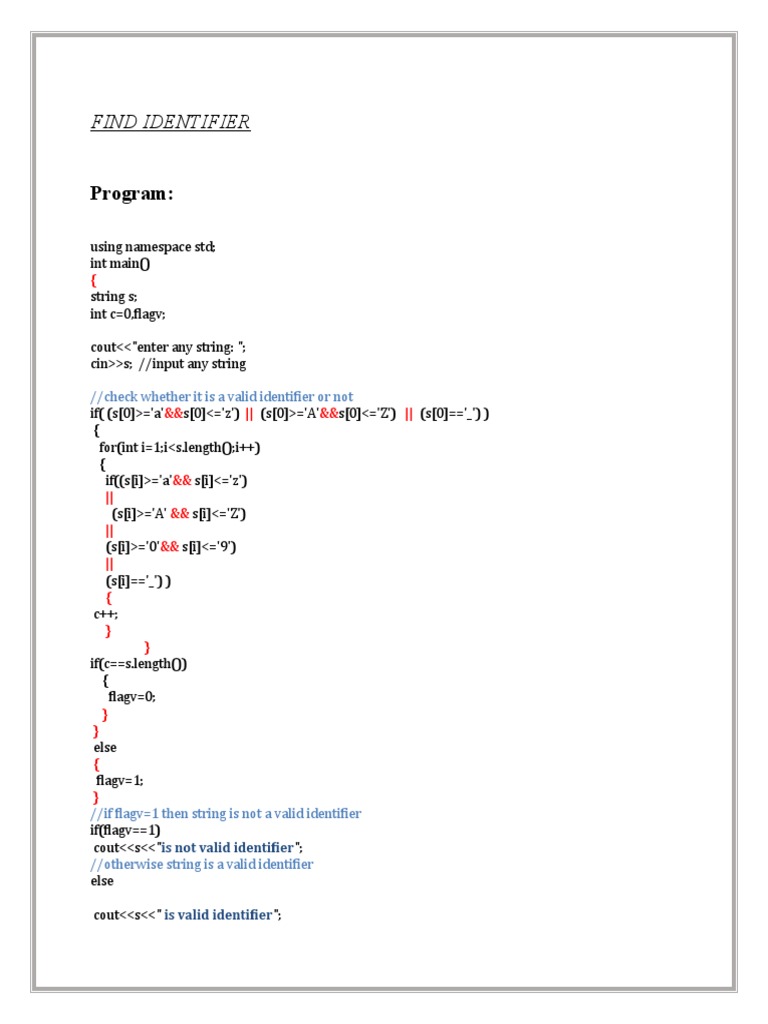Find Indentifier | PDF