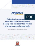 Orientaciones para El Soporte Socioemocional A Las y Los Estudiantes Frente A La Emergencia Sanitaria